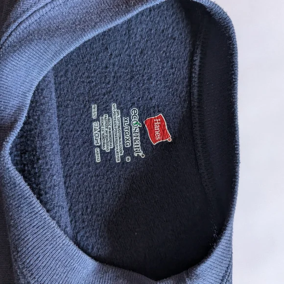 Hanes EcoSmart Dark Blue Sweatshirt - Picture 2 of 4